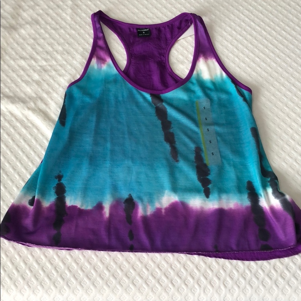 Stranded Purple & Turquoise NWT Racerback Tank
